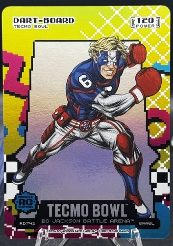 Jaxson “Dart Board” Dart Bo Jackson Battle Arena Tecmo Bowl #130 Rookie 8 Bit