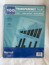 Samsill Clearing Transparency Film for Laser Printers 8.5x11 100 Count Sealed