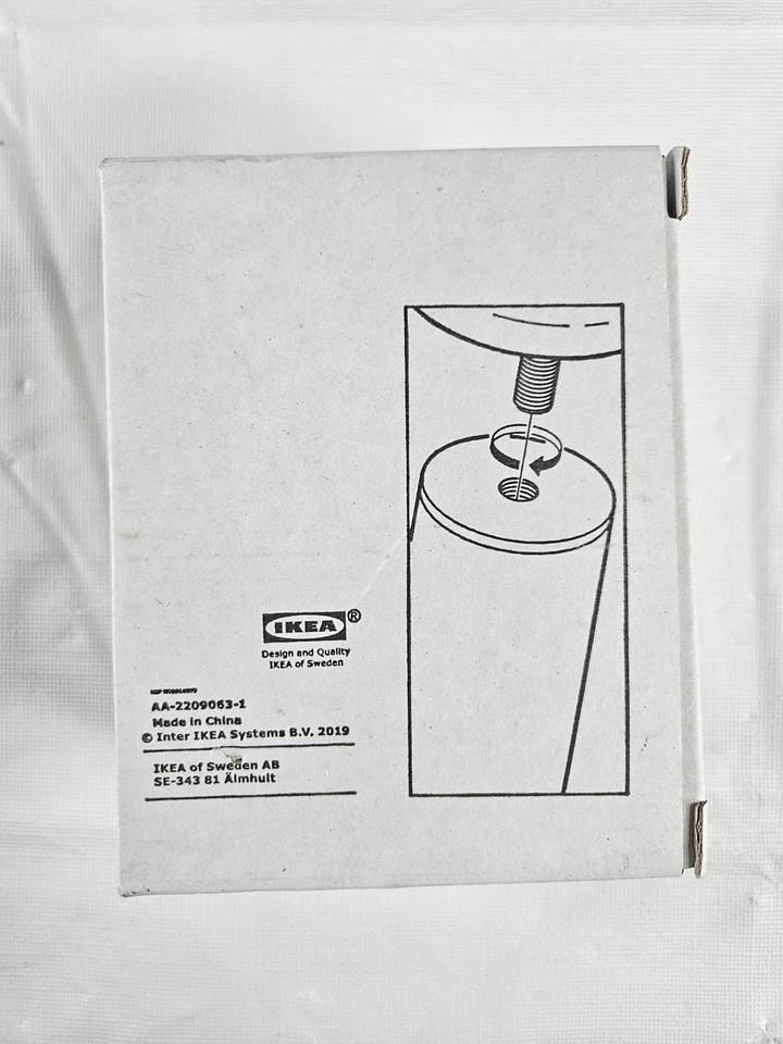 Juego de 2 tapas redondas de cortina de acero negro globo de vidrio Ikea Blast Foto 3 de 4