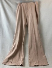 Sincerely Jules Khaki Tan High Waisted Straight Leg Trousers Pants Large L
