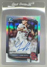 Liam Doyle 2025 Bowman Chrome Draft #CPA-LD Refractor Auto 1st RC /499