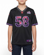 Nike Super Bowl LVIII Jersey Boys Medium Black Commemorative NFL Football 2024