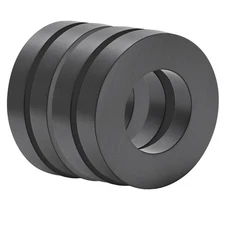 4-Pack Grade 10 Heavy Duty Round Magnets OD60xID32x10mm Strong Industry Science