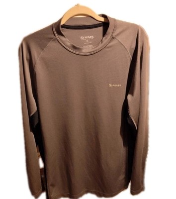 Simms Fishing  Shirt XL Grey Long Sleeve Outdoor Sport Performance Camping Hike