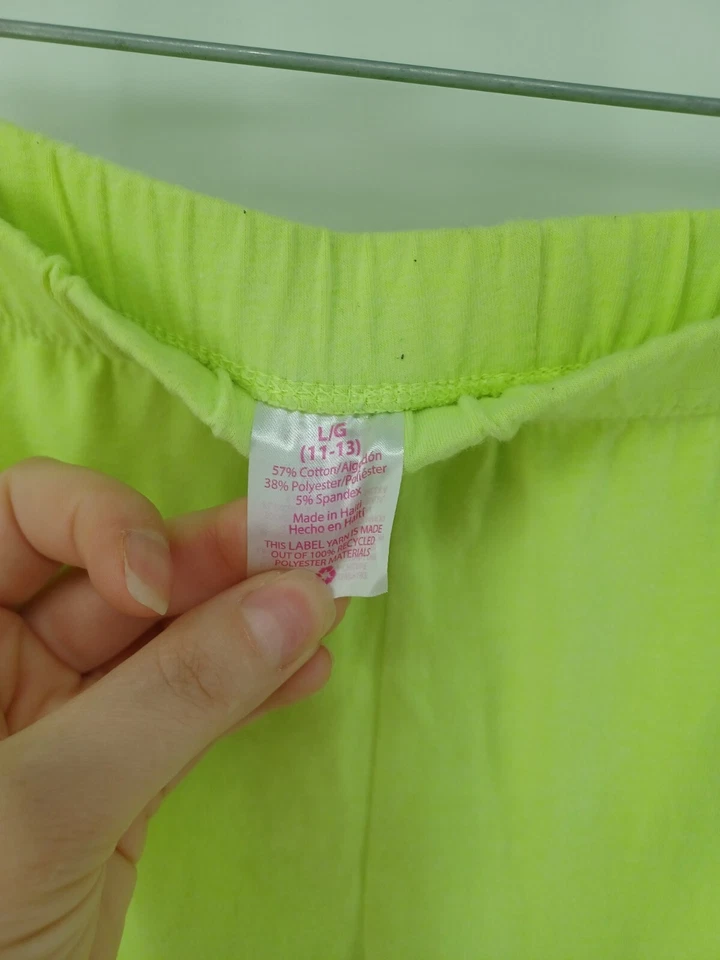 Leggings No Boundaries Junior Capri Verde Neón Grande 11-13 Cómodos Suaves Verano Foto 3 de 4