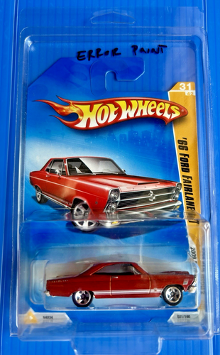 2009 Hot Wheels New Models '66 Ford Fairlane GT Missing White Paint Body Side