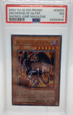 2004 YU-GI-OH! PROMO ARCHFIEND OF GILFER SHONEN JUMP MAGAZINE PSA