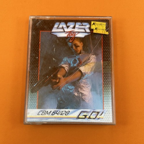 Lazer Tag For Commodore 64 C64 Tape In Clamshell Box Working