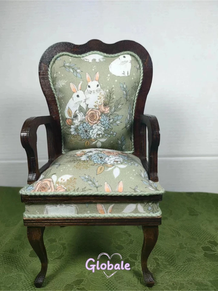 Maßstab 1:6 Puppenhaus Miniatur Unfertiges Vintage Sofa Luxus Möbel Unvollendet - Bild 2 von 4