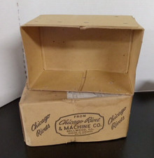 Chicago Rivet and Machine Co. Empty Box 2 piece 4/28/1972 made in the USA