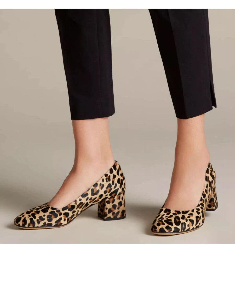 Clarks best sale leopard pumps