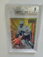2016-17 Auston Matthews OPC Platinum Rainbow Color Wheel Rookie RC BGS 9 w/ 9.5