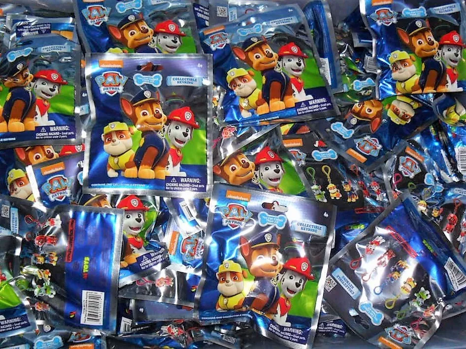 PAW PATROL COLLECTIBLE KEYRING CLIP LOT OF 36 RANDOM BLIND BAGS PACKS