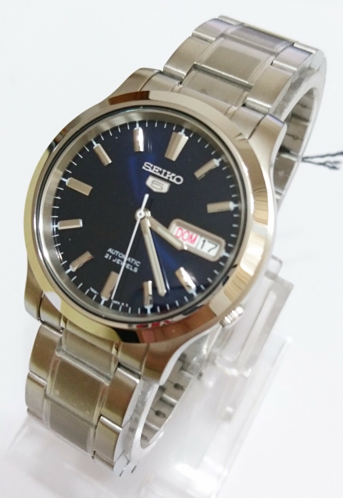 SEIKO 5 SNK793K1 Stainless Steel Band Automatic Men's Dark Blue Watch Gift  for sale online | eBay