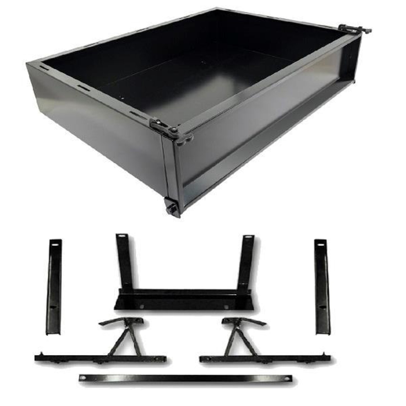 Yamaha Golf Cart G29 Drive GTW Steel Cargo Utility Box w/ Mounting Kit 2007-2016