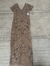 Pisarro Nights Blush Sequin Dress Size 8