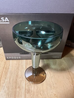 LSA Epoque Peacock Champagne Saucer 5oz Set of 2 BNIB