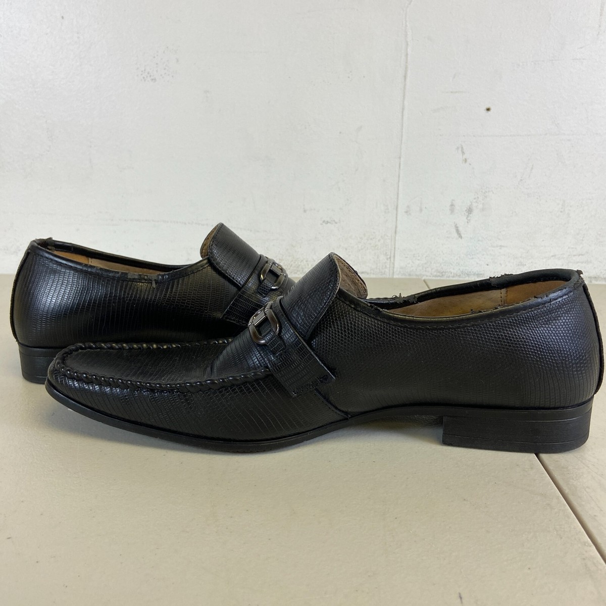 Amali Genuine Leather Lined Black Textured BENJI-000 11 Dress