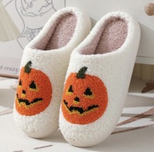 Halloween Pumpkin Cartoon Slippers Warm Winter Slipper Men And Women