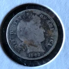 1902 USA ten cent barber dime coin