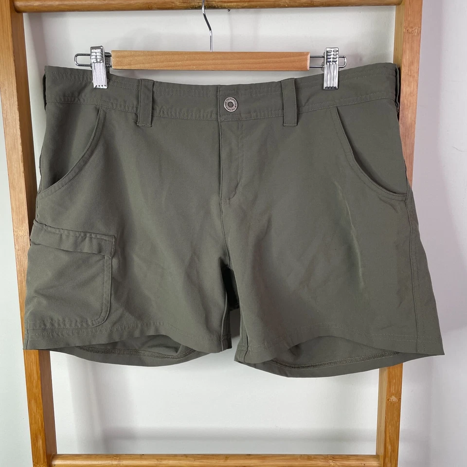 The North Face Shorts Womens 12 Olive Green Cargo Pockets Hiking Camping Outdoor