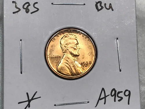 1938-S Lincoln Wheat Cent - BU/Uncirculated Red/Rd 1C - A959