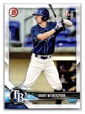 2018 Bowman Draft Grant Witherspoon #BD-152 1st Bowman Tampa Bay Rays