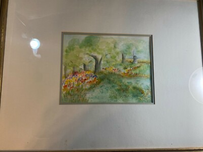  ''Another View From The Studio Window'' Watercolor Painting - Signed And Framed