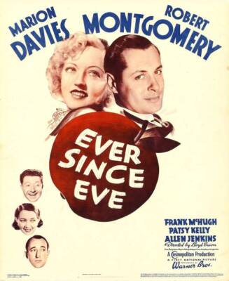 Ever Since Eve poster Marion Davies Robert Montgomery lower Old Movie Photo