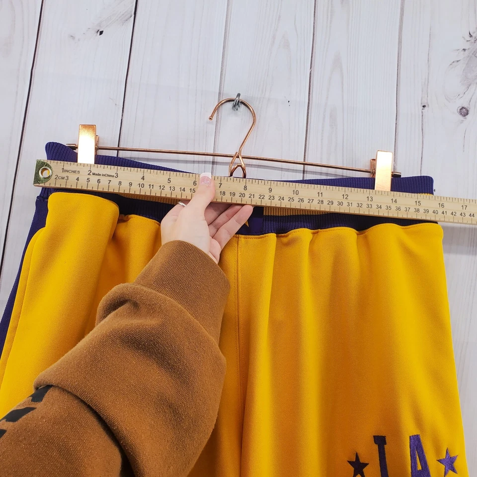 Pantalones de baloncesto LA Lakers XL para mujer amarillo púrpura Nike Team 57 dorado vintage Foto 2 de 4