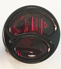 6 Volt - 1928-31 Ford Model A Rh Tail Light With Stop Lens Black