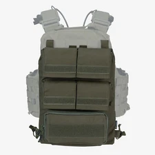 IDOGEAR Tactical Pouch Bag Zip On Panel W/ Mag Pouch for Tactical Vest Military