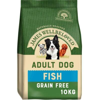 James Wellbeloved Adult Grain Free Fish Vegetables Gluten Free Dog Food  10kg 5025838090257 UK