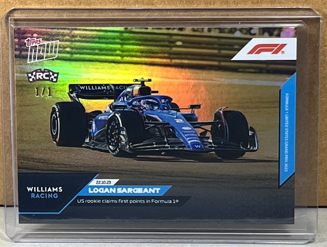 2023 TOPPS NOW FORMULA 1 F1 #61 LOGAN SARGEANT Rookie Gold Parallel 1/1