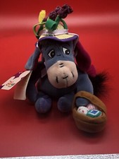 Disney Store Easter Bonnet Eeyore Bean Bag Plush Spring Stuffed Animal 9  