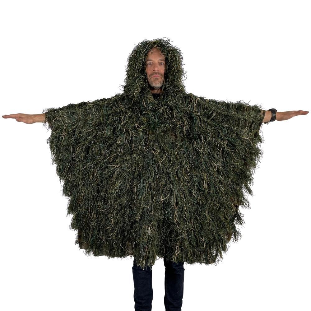 Arcturus Woodland Ghost Ghillie Poncho - Easy-to-Deploy Camo