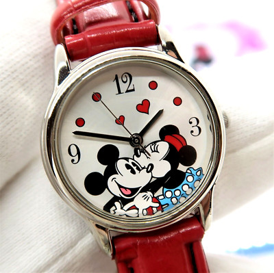 MICKEY & MINNIE MOUSE,AVON ''First Kiss Aniv'' CHARACTER WATCH,MIB in BOX R16-11