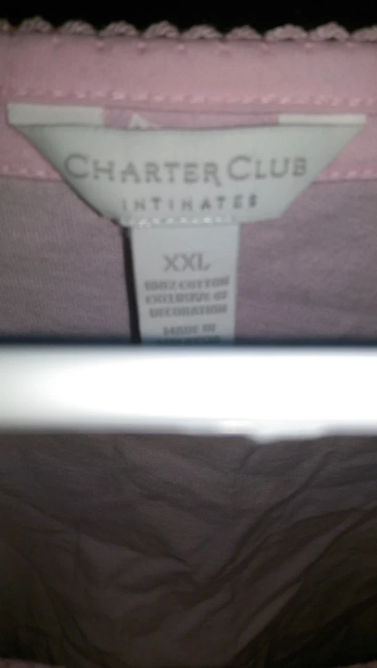 Charter Club Juego de Dormir para Mujer Talla XXL 2XL 2X Grande Rosa Blanco Corazones NUEVO Foto 2 de 4