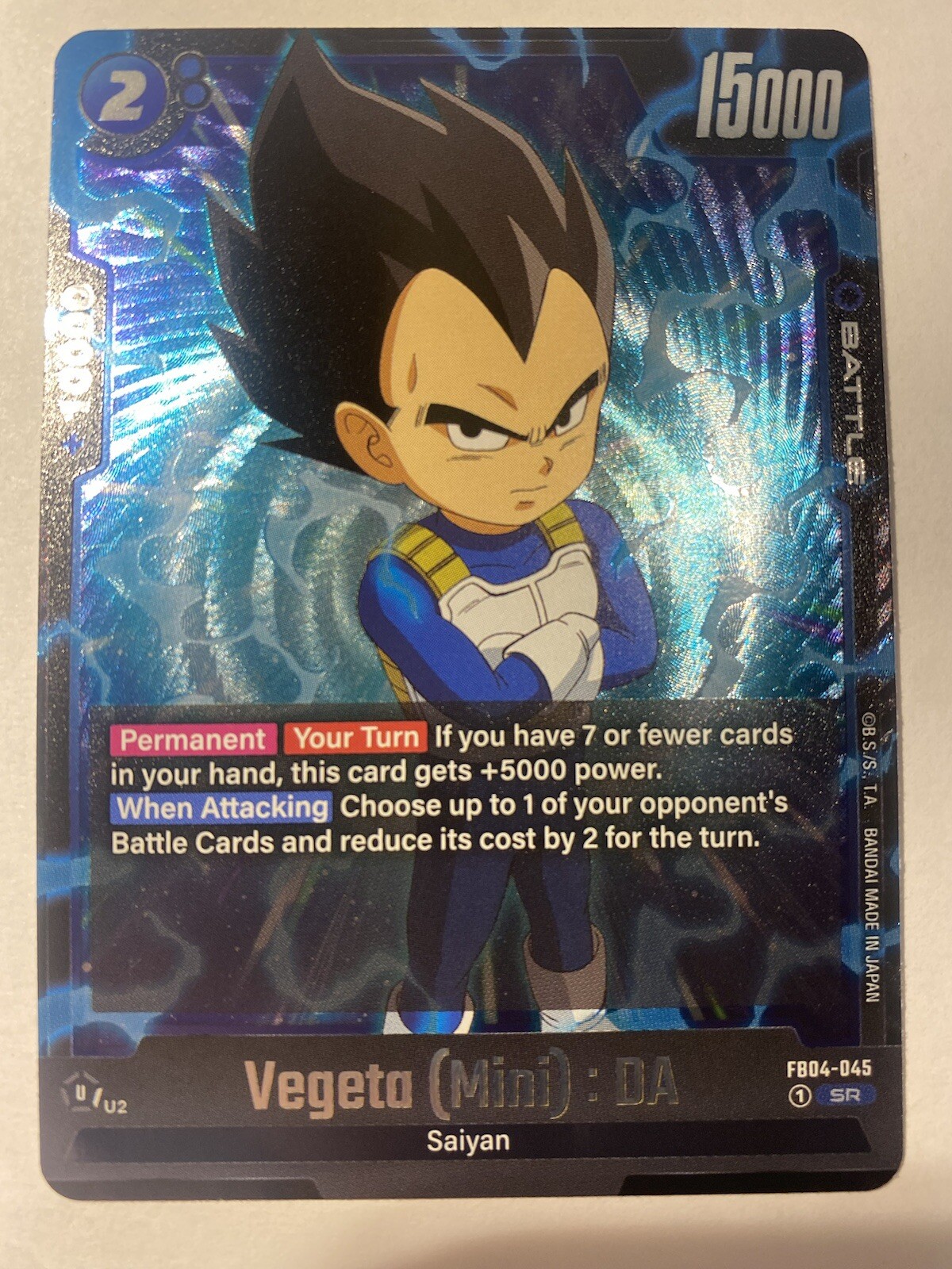 Dragon Ball Super Vegeta Mini DA FB04-045 Fusion World Ultra Limit Card