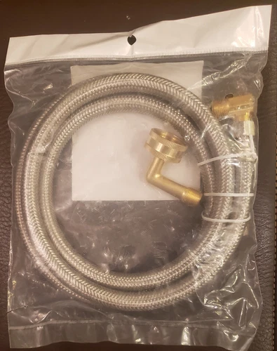 Proflo PFXSD6C60ET Stainless Steel 3/8" X 60" Dishwasher Supply Connector Kit - Picture 5 of 6