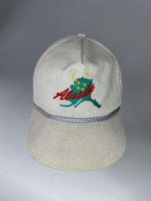 Vintage Alaska SnapBack Corduroy Trucker Hat & Rope | eBay