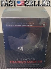 Máscara de entrenamiento Elevation 2.0 Blackout, mediana 150-249 lb (70-115 kg) ¡SELLADA! ¡RÁPIDO!