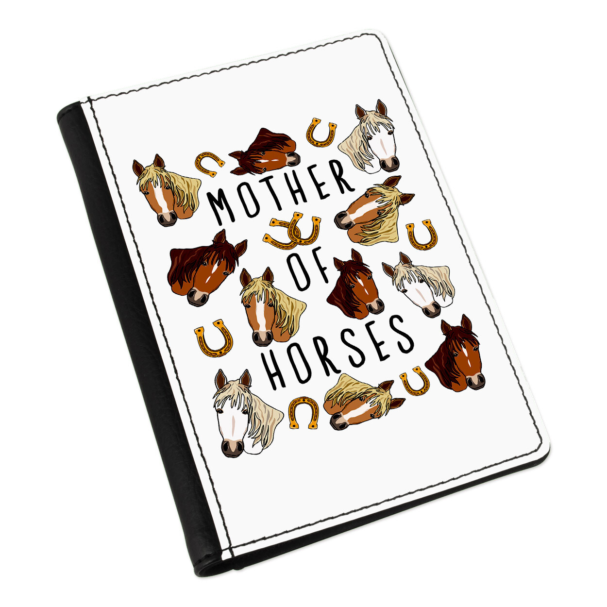 Mother Of Horses Passport Holder Cover Case Crazy Lady Animal Lover Funny