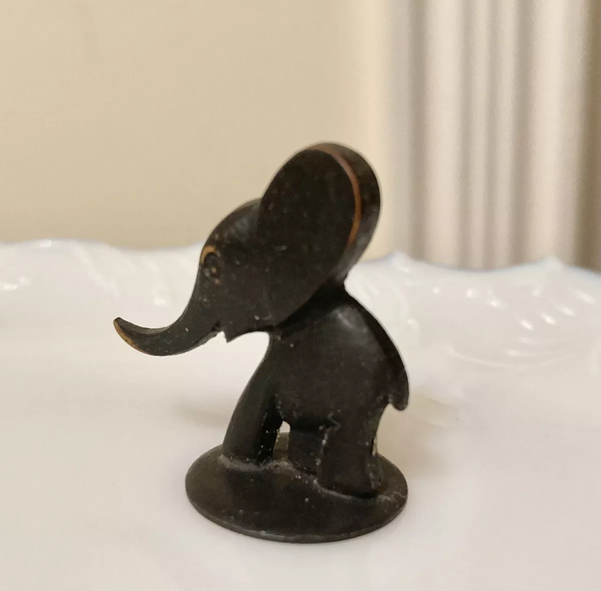 Tiny Elephant PATINATED Brass Bronze Richard Rohac Walter Bosse 1