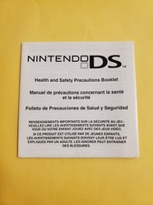 Nintendo DS Authentic Health  Safety Precautions Manual Booklet Only