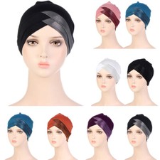Muslim Women Hijab Hats Turban Head Cover Caps Bonnet Cancer Chemo Islamic Cap
