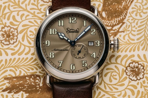 Szanto Automatic Officer 43MM Watch - SS Case, Brown Dial, Brown Strap SZ6304E - Picture 7 of 10