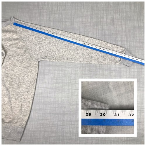 Vintage Unbranded Adult LARGE Grey Crewneck Sweatshirt Blank Pullover 70s-80s - Picture 13 of 14