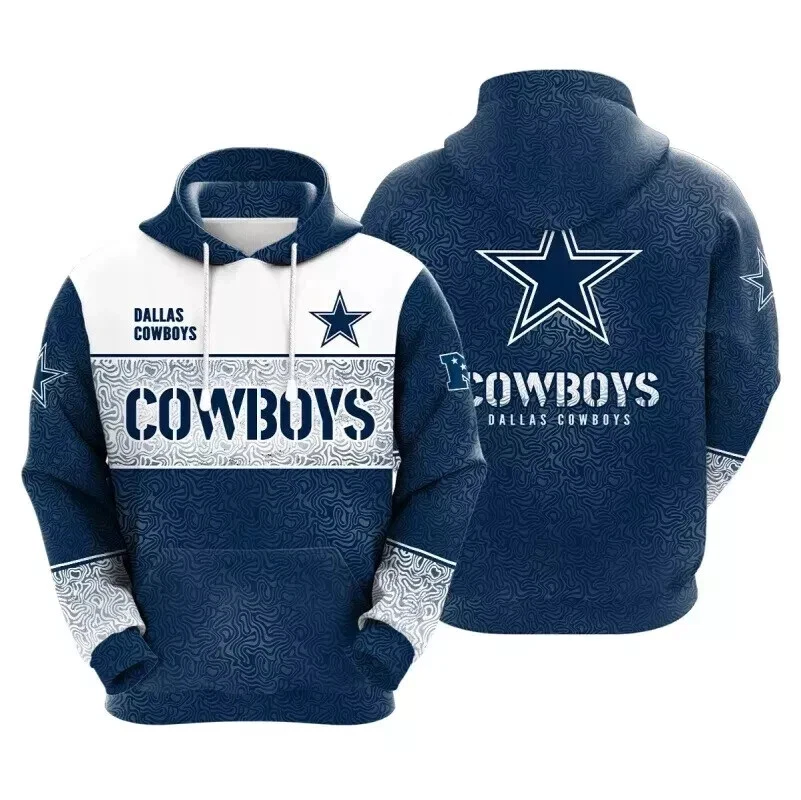 Dallas Team Jacket Mens Pullover Hoodie Casual Hooded Sweatshirts