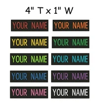 **LOVE IT OR IT'S FREE** Custom NAME TAG Embroidered "Iron on", Free Shipping